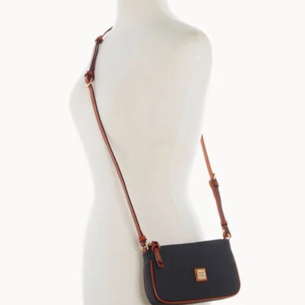 Dooney & Bourke Lexi Dark Blue and Tan Crossbody Bag